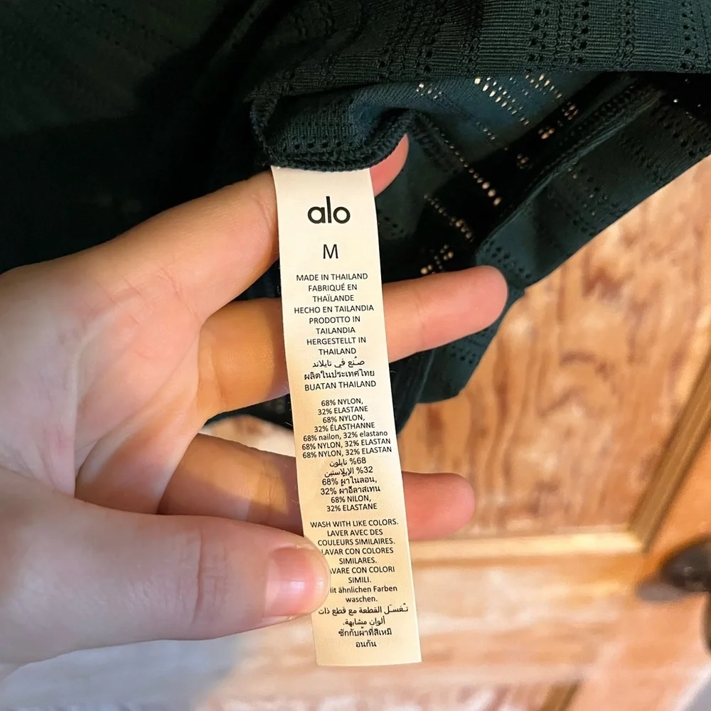 Alo Euphoria Long Sleeve Dress, Midnight Green - M - Picture 7 of 7